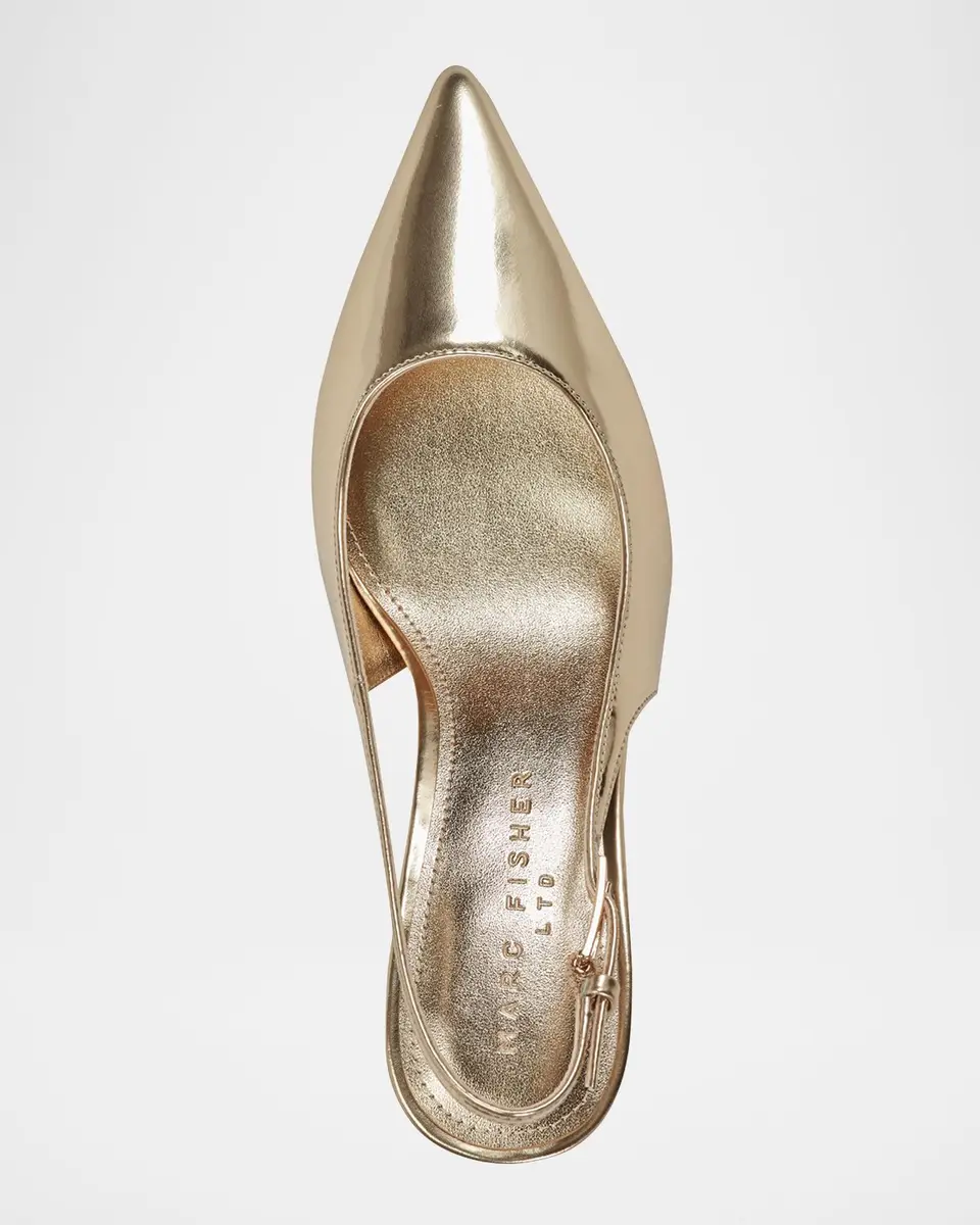 Marc Fisher LTD Dorie Metallic Leather Slingback Pumps | Thumbnail 4 Marc Fisher LTD Dorie Metallic Leather Slingback Pumps | Thumbnail 4