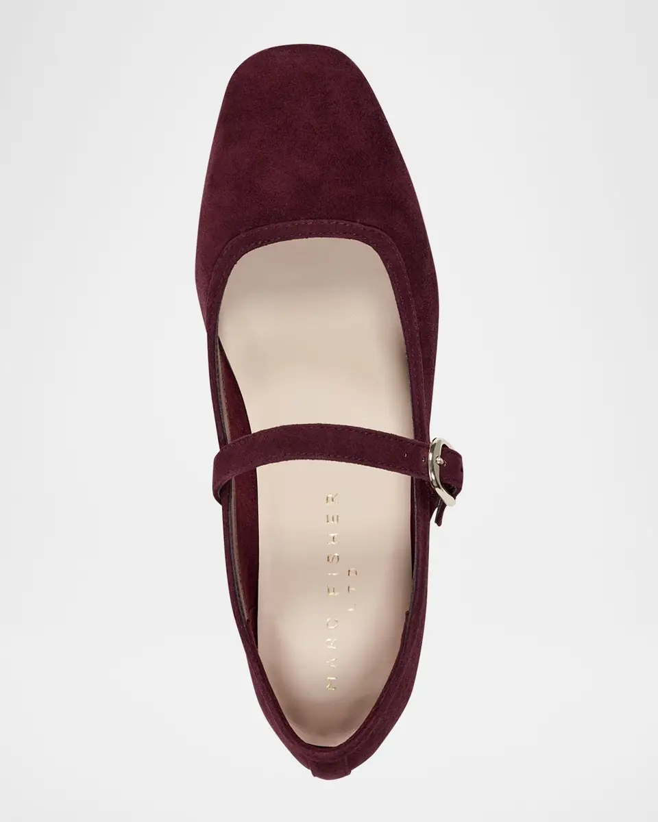 Marc Fisher LTD Garissa Suede Mary Jane Ballet Flats | Thumbnail 4 Marc Fisher LTD Garissa Suede Mary Jane Ballet Flats | Thumbnail 4