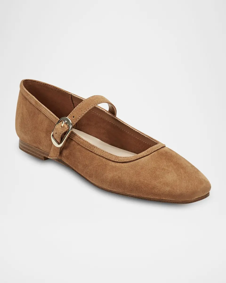 Marc Fisher LTD Garissa Suede Mary Jane Ballet Flats | Thumbnail 2 Marc Fisher LTD Garissa Suede Mary Jane Ballet Flats | Thumbnail 2