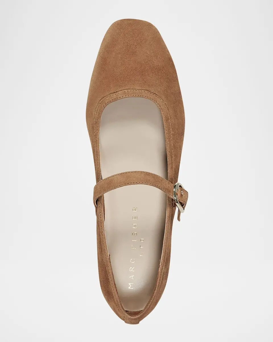 Marc Fisher LTD Garissa Suede Mary Jane Ballet Flats | Thumbnail 4 Marc Fisher LTD Garissa Suede Mary Jane Ballet Flats | Thumbnail 4