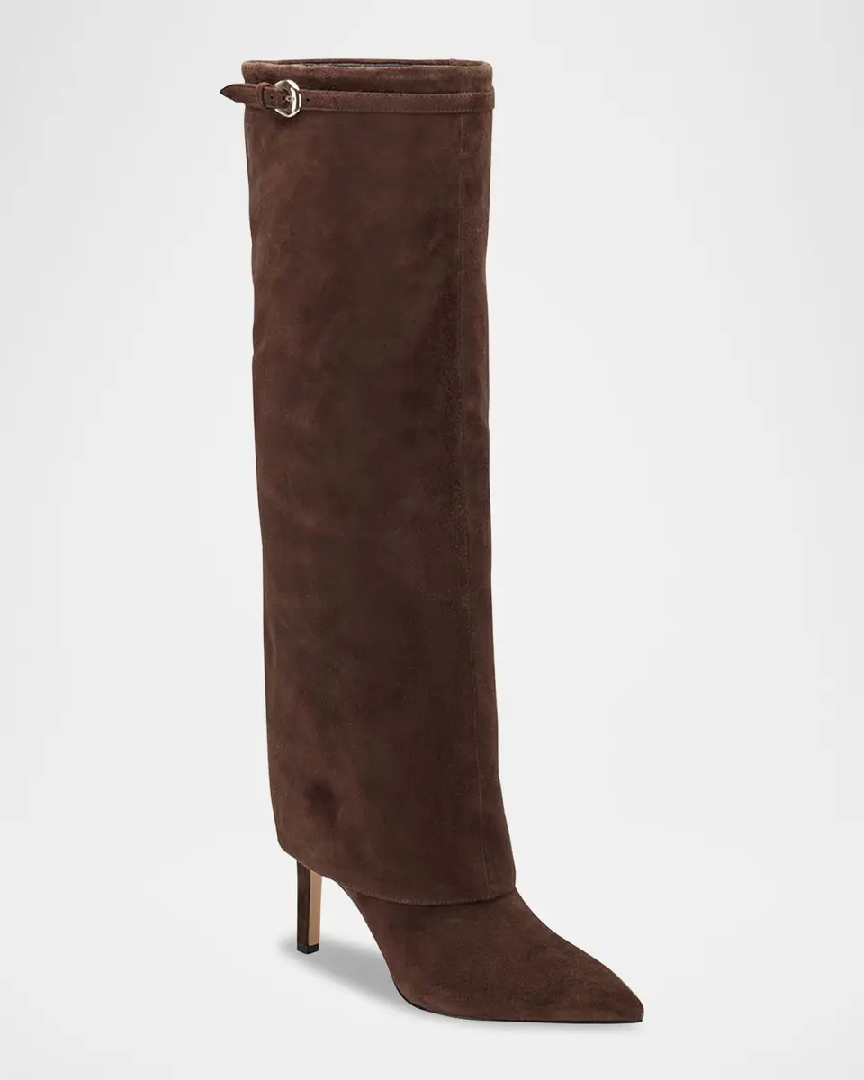 Marc Fisher LTD Naples Suede Foldover Knee-High Boots | Thumbnail 2 Marc Fisher LTD Naples Suede Foldover Knee-High Boots | Thumbnail 2