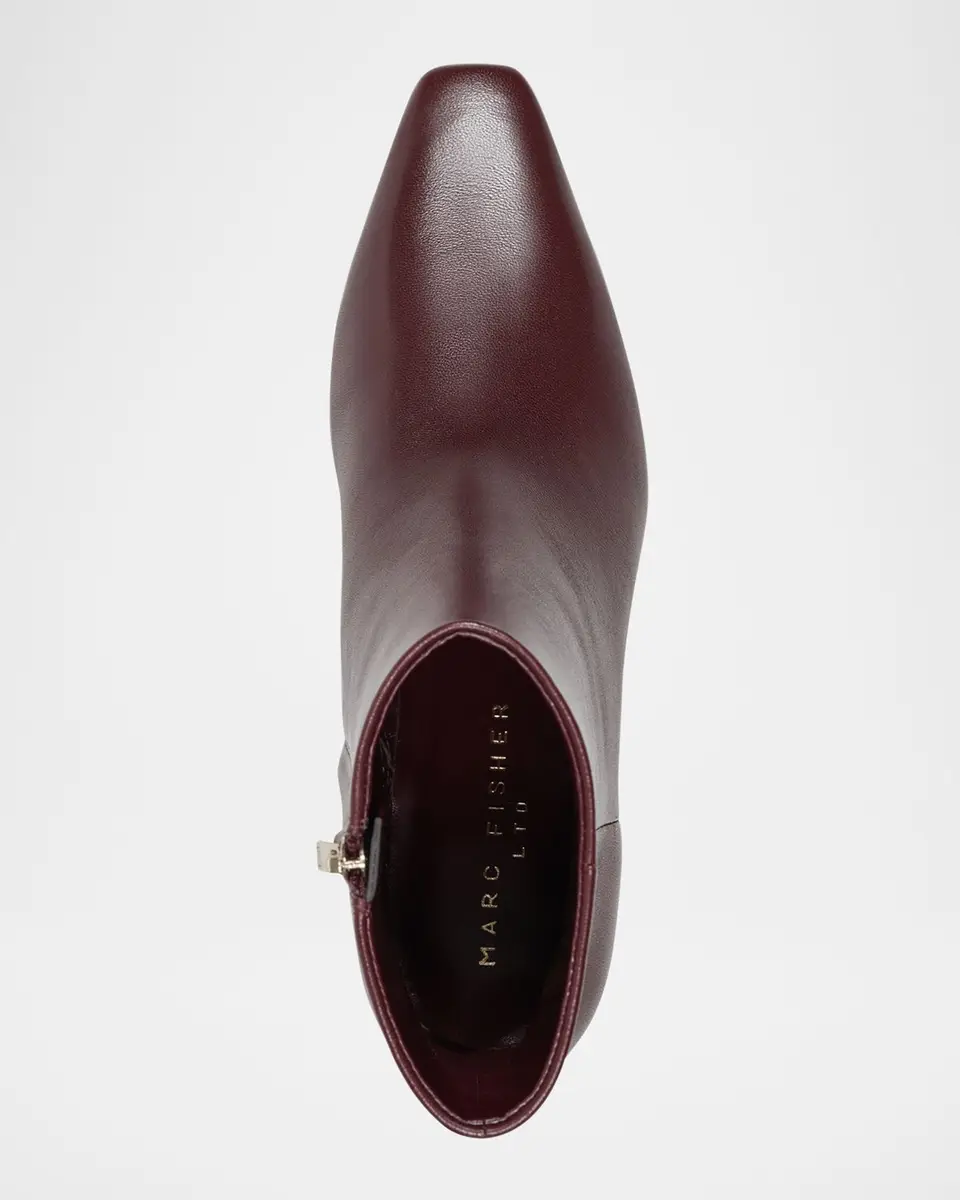 Marc Fisher LTD Danai Leather Zip Ankle Booties | Thumbnail 4 Marc Fisher LTD Danai Leather Zip Ankle Booties | Thumbnail 4
