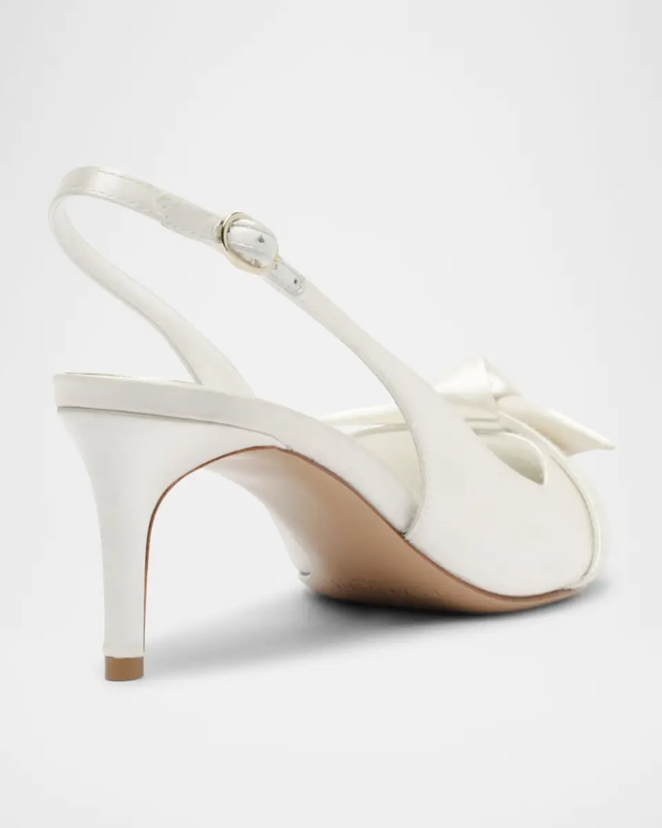 Alexandre Birman Classic Clarita Satin Slingback Pumps | Thumbnail 3