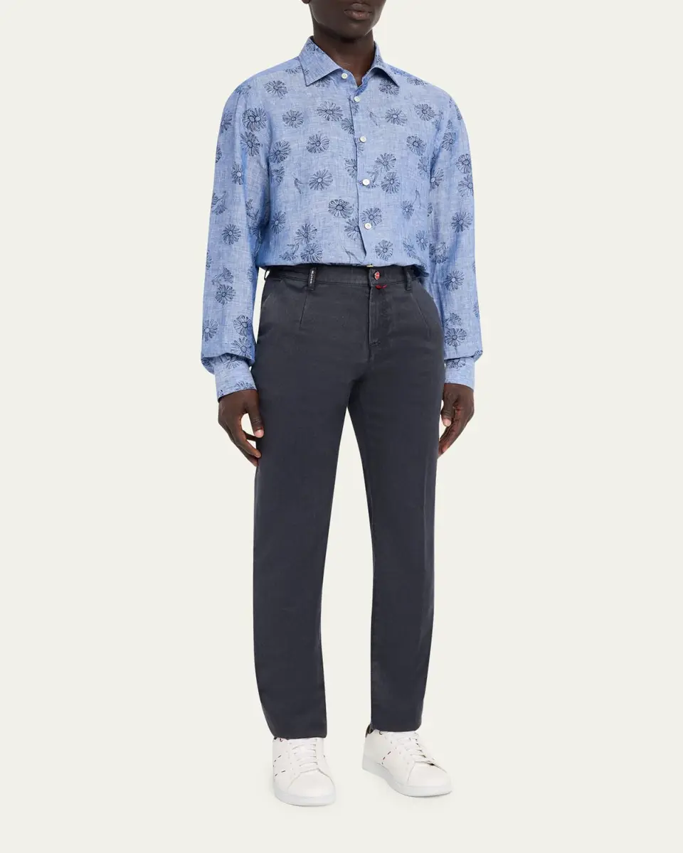 Kiton Men's Washed-Effect Wool Four-Pocket Pants | Thumbnail 2 Kiton Men's Washed-Effect Wool Four-Pocket Pants | Thumbnail 2