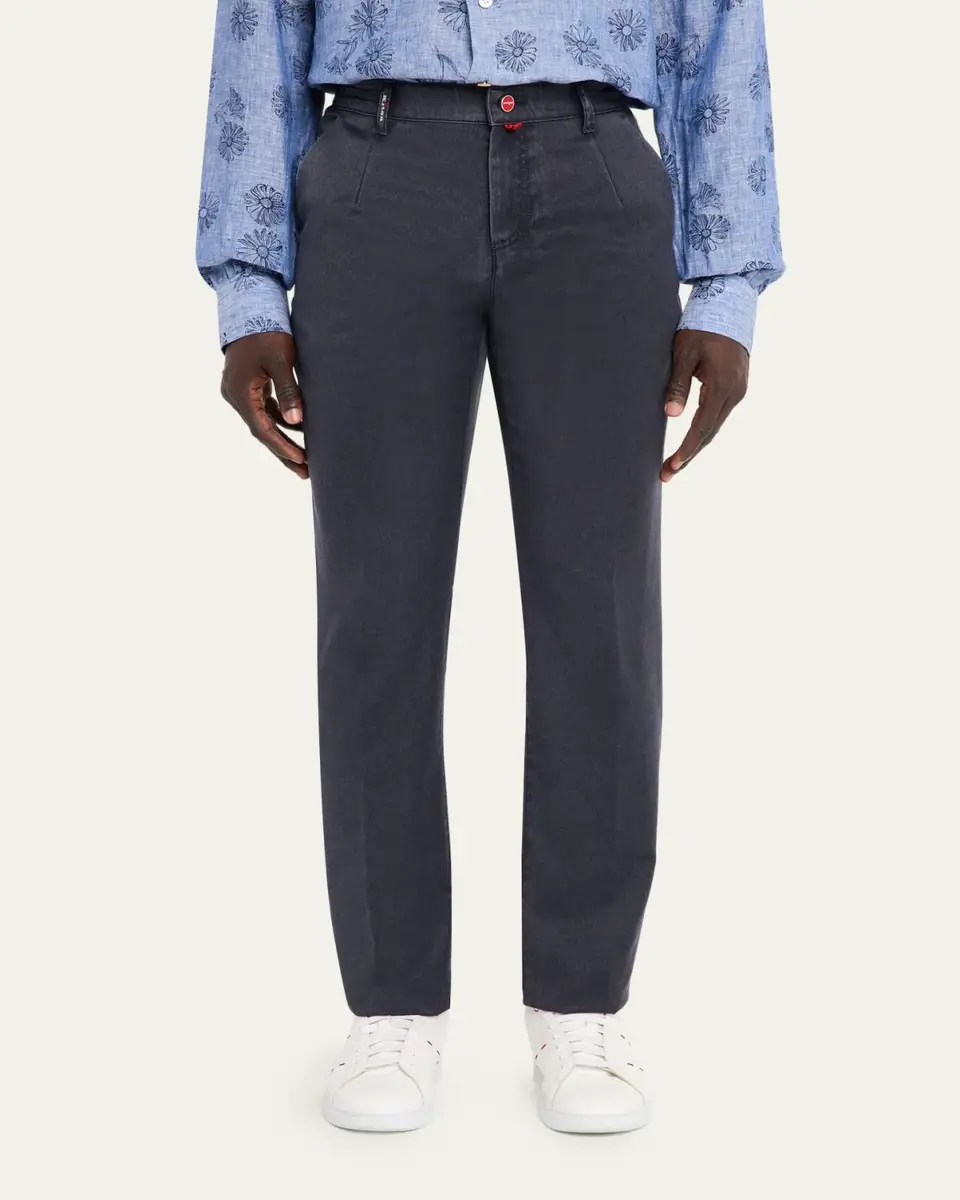 Kiton Men's Washed-Effect Wool Four-Pocket Pants | Thumbnail 4 Kiton Men's Washed-Effect Wool Four-Pocket Pants | Thumbnail 4