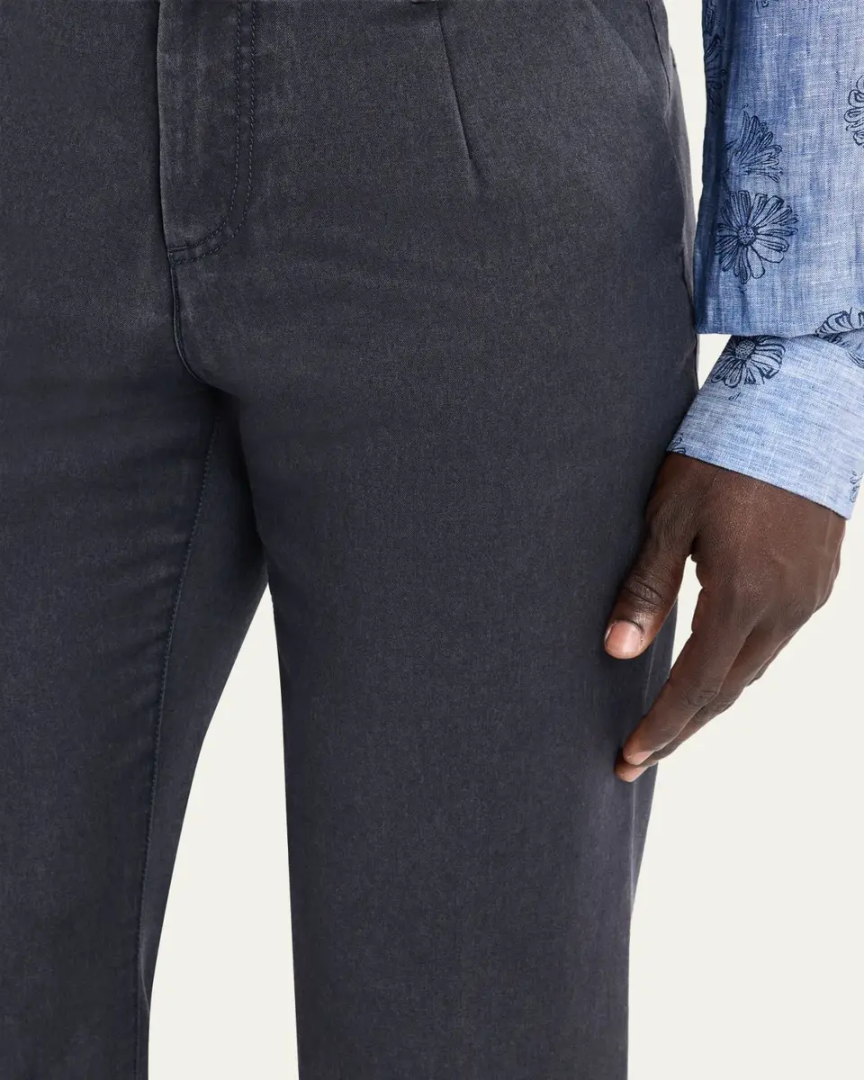 Kiton Men's Washed-Effect Wool Four-Pocket Pants | Thumbnail 5 Kiton Men's Washed-Effect Wool Four-Pocket Pants | Thumbnail 5