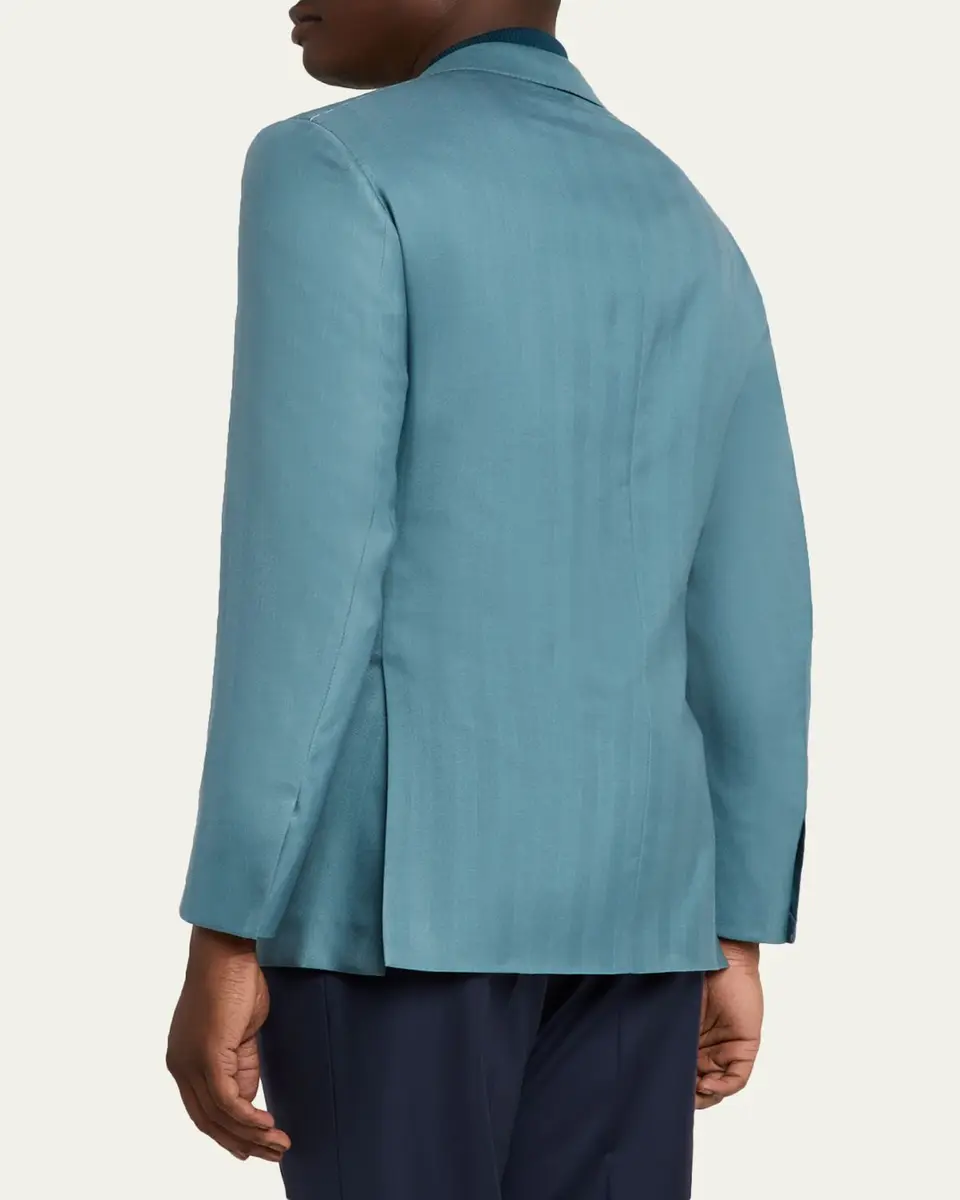 Brioni Men's Plume Cashmere Single-Breasted Blazer | Thumbnail 3 Brioni Men's Plume Cashmere Single-Breasted Blazer | Thumbnail 3