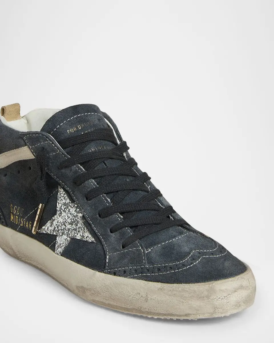 Golden Goose Mid Star Suede Wing-Tip Sneakers | Thumbnail 3