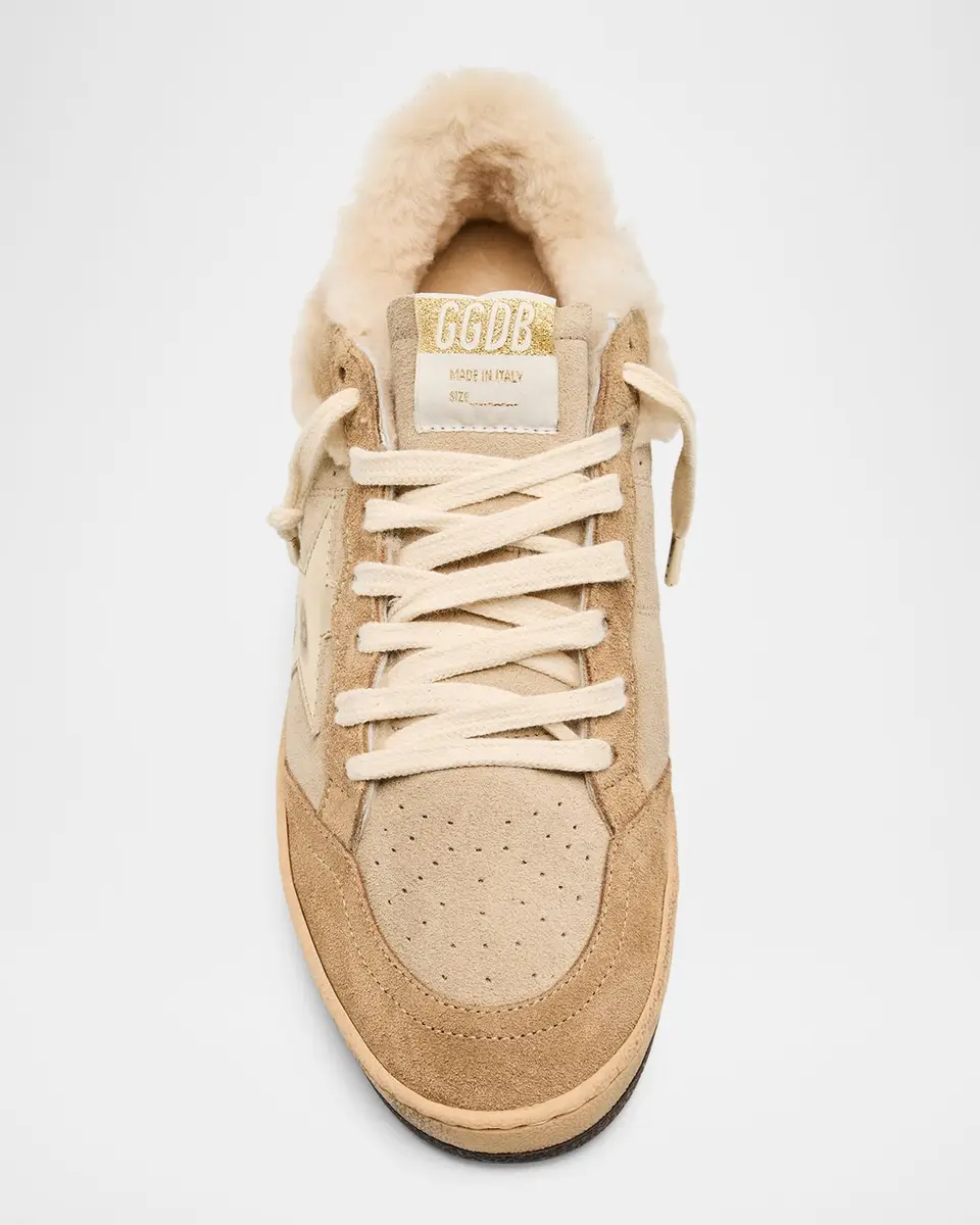 Golden Goose Ball Star Shearling-Lined Suede Low-Top Sneakers | Thumbnail 6 Golden Goose Ball Star Shearling-Lined Suede Low-Top Sneakers | Thumbnail 6