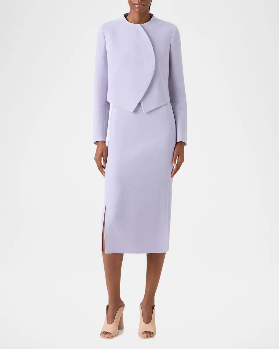 Akris Hynora Wool Crepe Asymmetric Jacket | Thumbnail 2 Akris Hynora Wool Crepe Asymmetric Jacket | Thumbnail 2