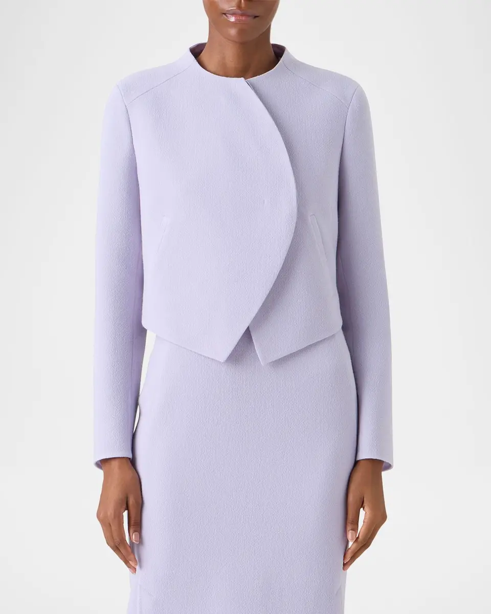Akris Hynora Wool Crepe Asymmetric Jacket | Thumbnail 4 Akris Hynora Wool Crepe Asymmetric Jacket | Thumbnail 4