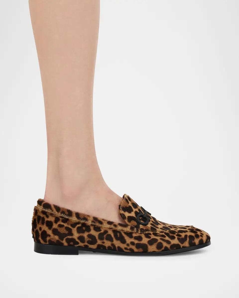 Ferragamo Soldy Leopard Calf Hair Loafers | Thumbnail 2 Ferragamo Soldy Leopard Calf Hair Loafers | Thumbnail 2