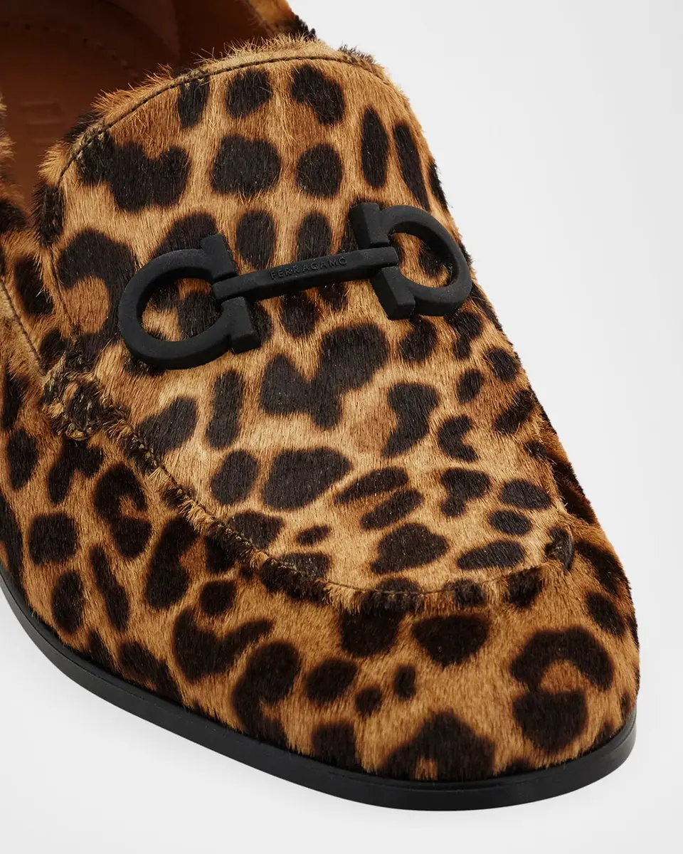 Ferragamo Soldy Leopard Calf Hair Loafers | Thumbnail 3 Ferragamo Soldy Leopard Calf Hair Loafers | Thumbnail 3