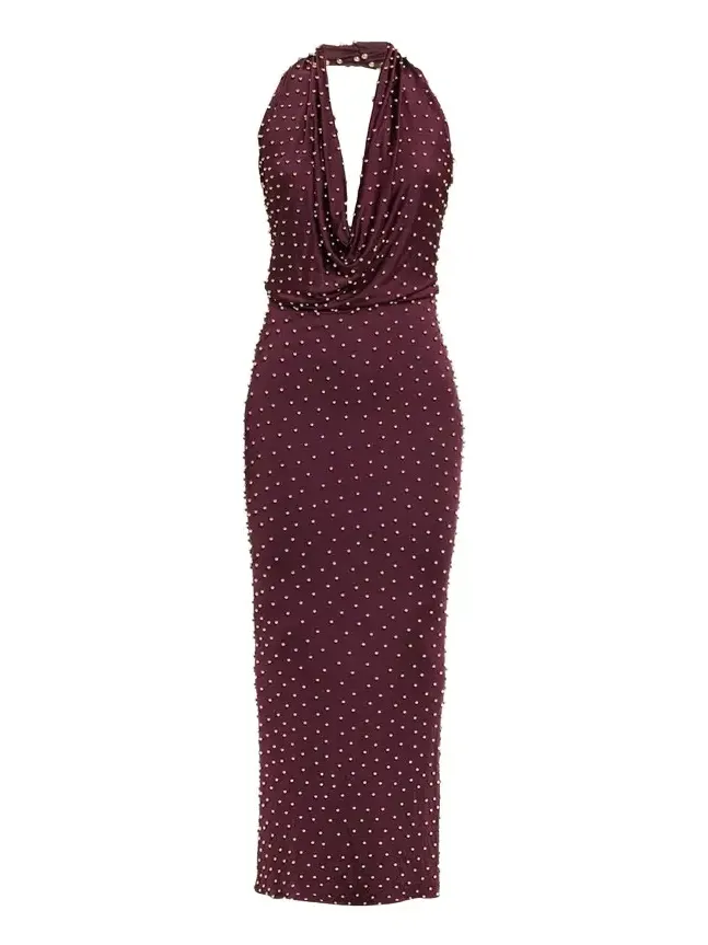 Agel Embellished Jersey Maxi Dress