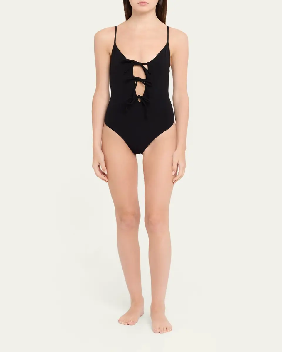 Lisa Marie Fernandez Three-Tie One-Piece Swimsuit | Thumbnail 2