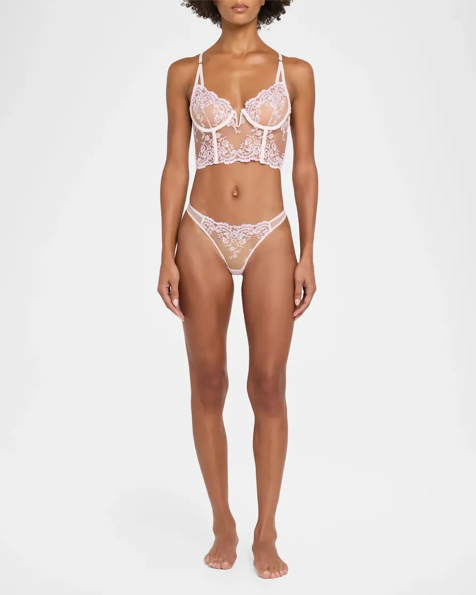 Kiki de Montparnasse Juliette Longline Floral Lace Bra | Thumbnail 2 Kiki de Montparnasse Juliette Longline Floral Lace Bra | Thumbnail 2