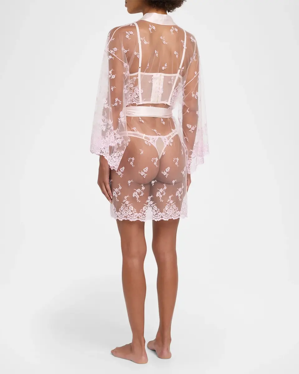 Kiki de Montparnasse Juliette Embroidered Lace Robe | Thumbnail 3 Kiki de Montparnasse Juliette Embroidered Lace Robe | Thumbnail 3