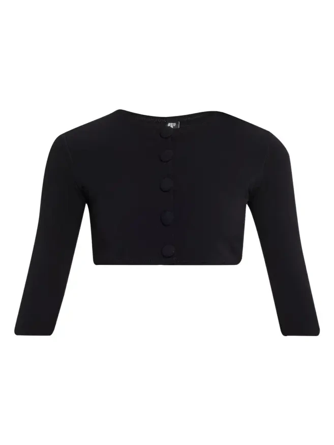 Crepe Cropped Cardigan Crepe Cropped Cardigan