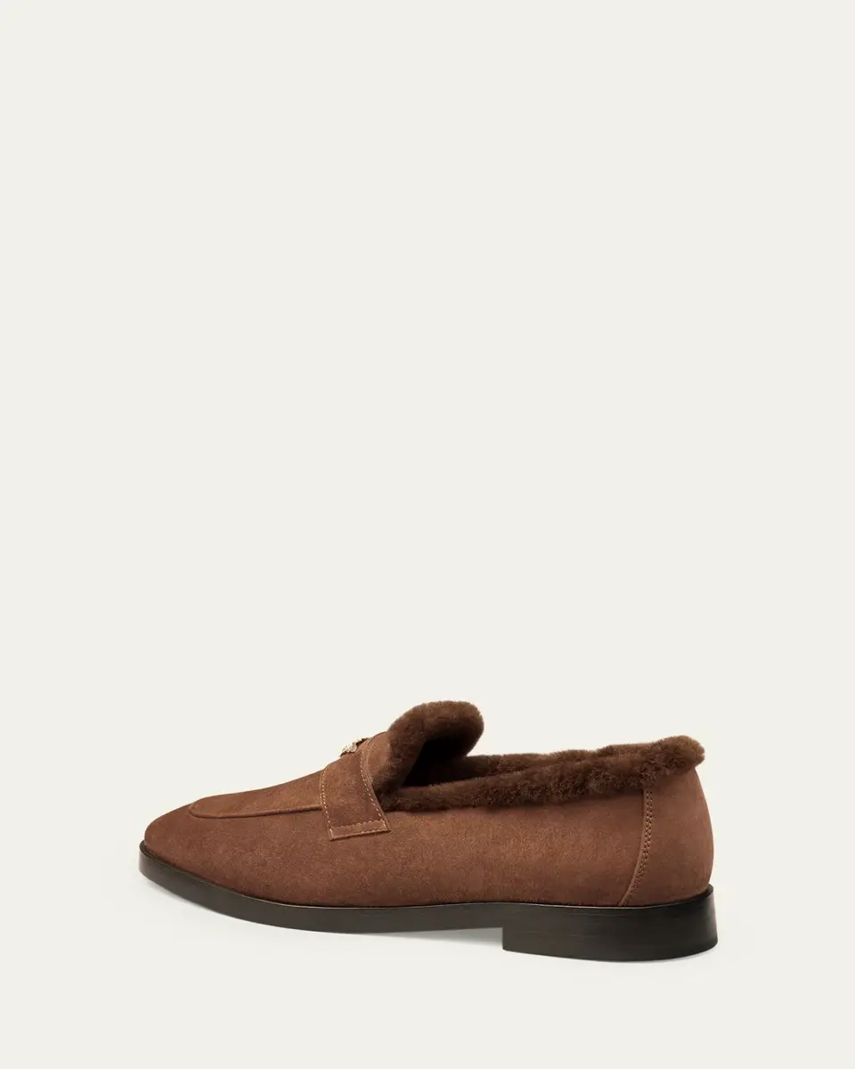 Bougeotte Suede and Shearling Loafers | Thumbnail 2
