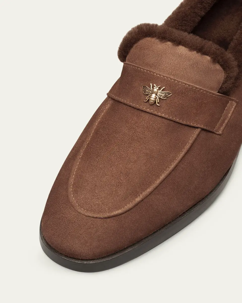 Bougeotte Suede and Shearling Loafers | Thumbnail 3