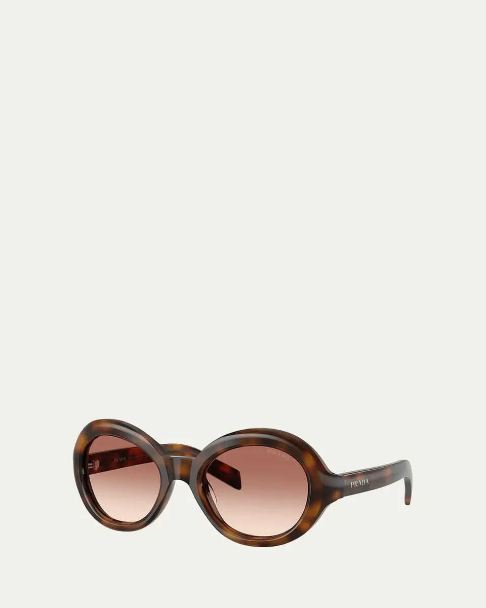 Prada PR D08SU 53MM Round Sunglasses | Thumbnail 2 Prada PR D08SU 53MM Round Sunglasses | Thumbnail 2