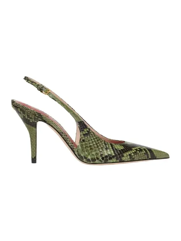 100mm Cuttie Snakeskin Slingback Pumps 100mm Cuttie Snakeskin Slingback Pumps