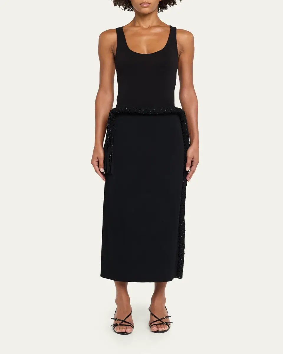Diotima Mane Fringe Embellished Midi Skirt | Thumbnail 2 Diotima Mane Fringe Embellished Midi Skirt | Thumbnail 2