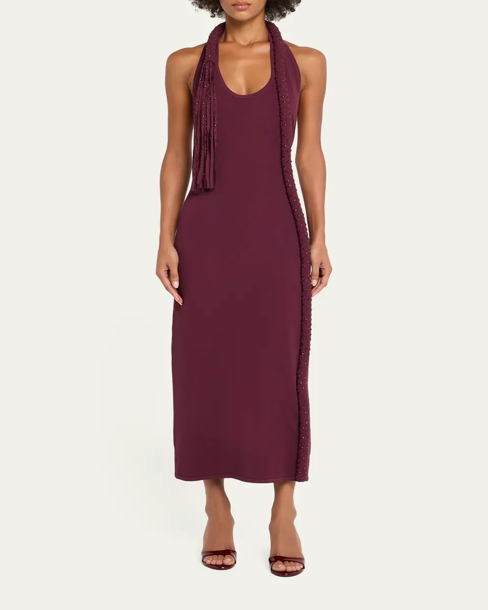 Diotima Mane Embellished Halter Midi Dress | Thumbnail 2 Diotima Mane Embellished Halter Midi Dress | Thumbnail 2