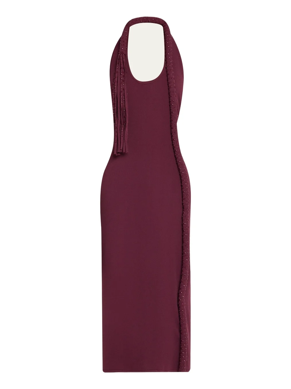 Mane Embellished Halter Midi Dress Mane Embellished Halter Midi Dress
