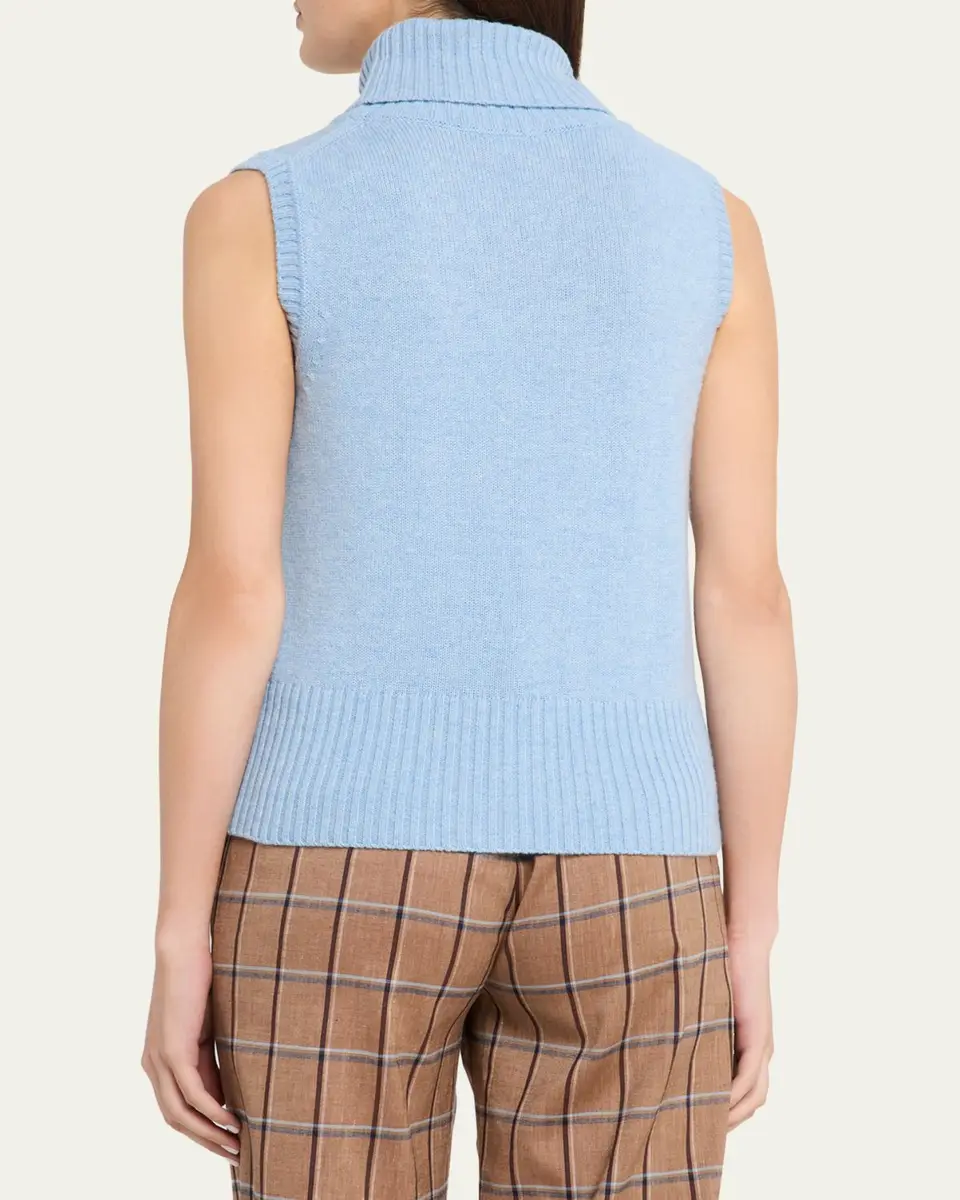 Veronica Beard Mazzy Brushed Cashmere Sleeveless Sweater | Thumbnail 3 Veronica Beard Mazzy Brushed Cashmere Sleeveless Sweater | Thumbnail 3