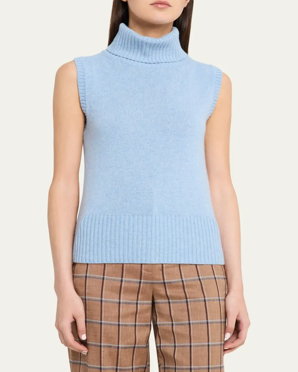 Veronica Beard Mazzy Brushed Cashmere Sleeveless Sweater | Thumbnail 4 Veronica Beard Mazzy Brushed Cashmere Sleeveless Sweater | Thumbnail 4