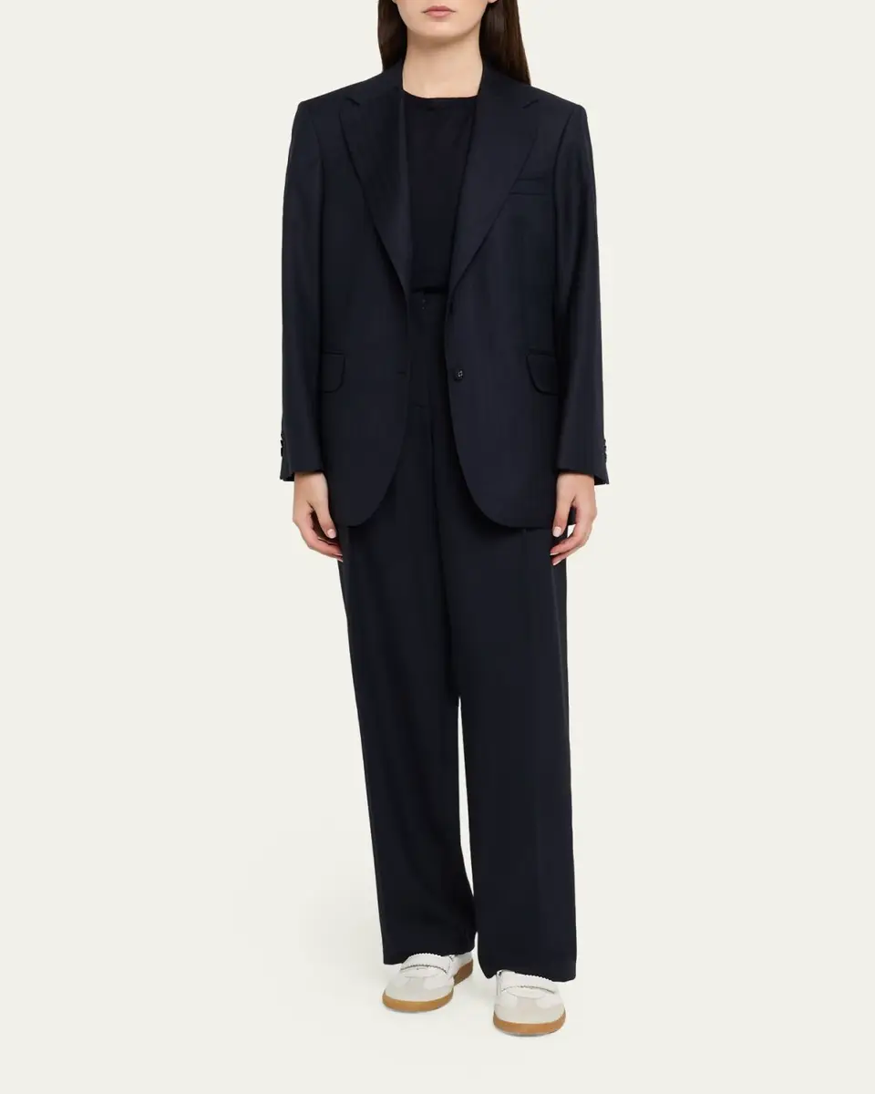 OFFICINE GÉNÉRALE Edona Italian Herringbone Wool Tailored Jacket | Thumbnail 2