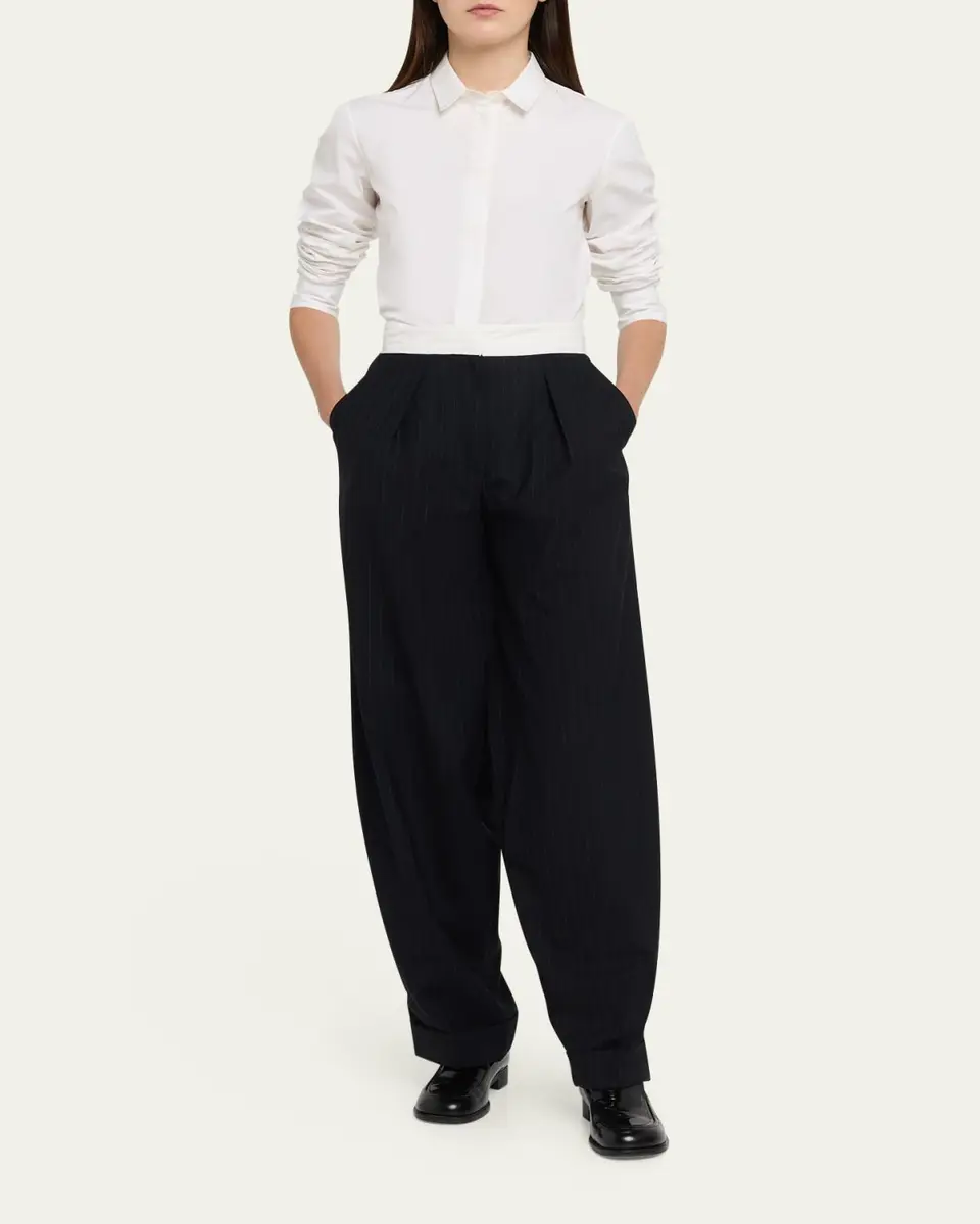 OFFICINE GÉNÉRALE Elma Italian Pinstripe Wool Pants | Thumbnail 2 OFFICINE GÉNÉRALE Elma Italian Pinstripe Wool Pants | Thumbnail 2