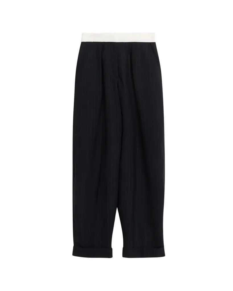 Officine Generale Elma Italian Pinstripe Wool Pants | Image 1 Officine Generale Elma Italian Pinstripe Wool Pants | Image 1