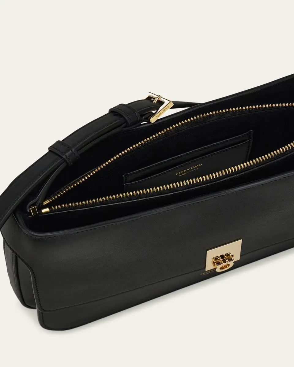 Ferragamo Cara Leather Shoulder Bag | Thumbnail 3 Ferragamo Cara Leather Shoulder Bag | Thumbnail 3