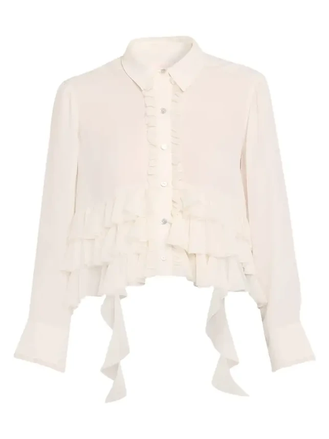 Nori Ruffled Button-Front Shirt Nori Ruffled Button-Front Shirt
