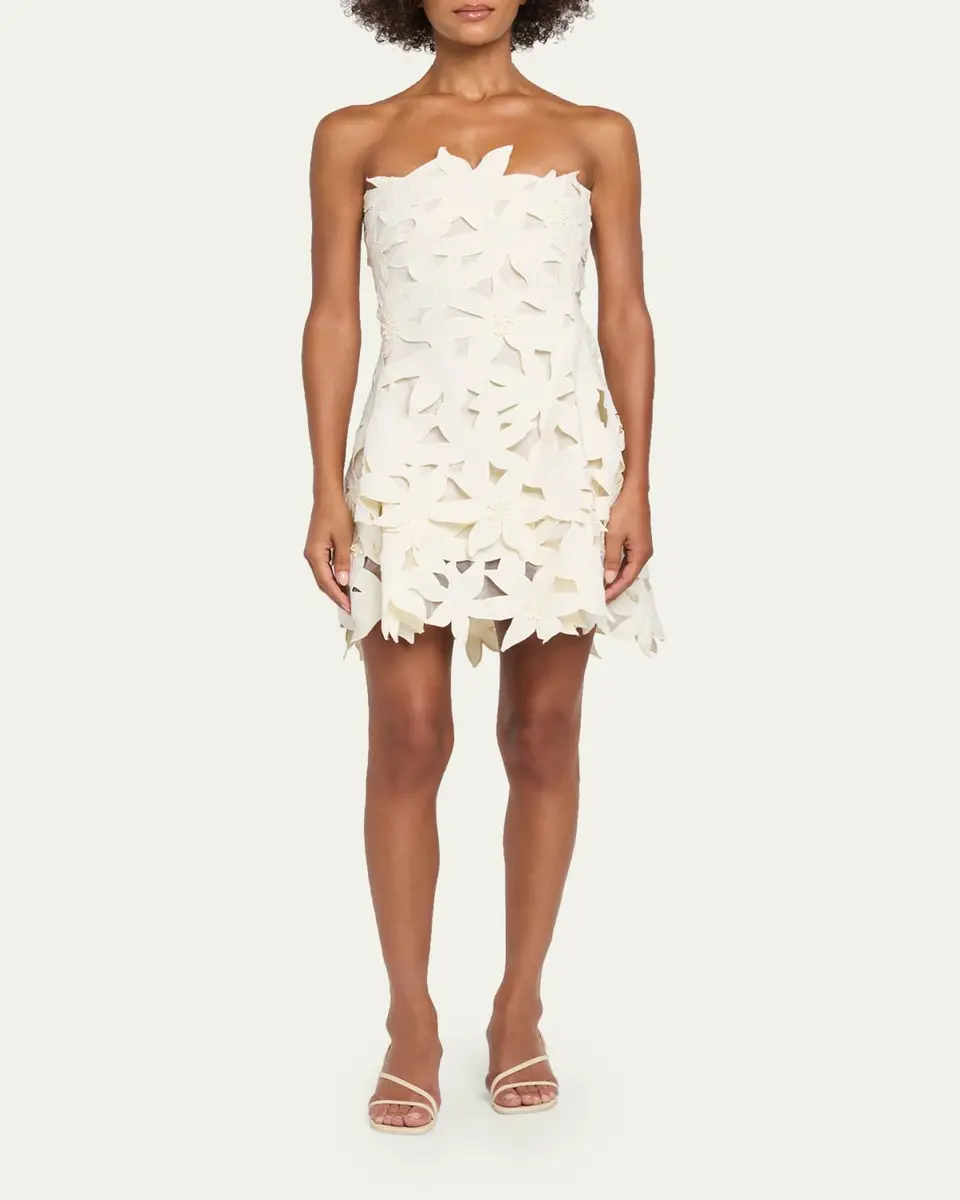 Simkhai Miri Floral Embroidered Mini Dress | Thumbnail 2 Simkhai Miri Floral Embroidered Mini Dress | Thumbnail 2