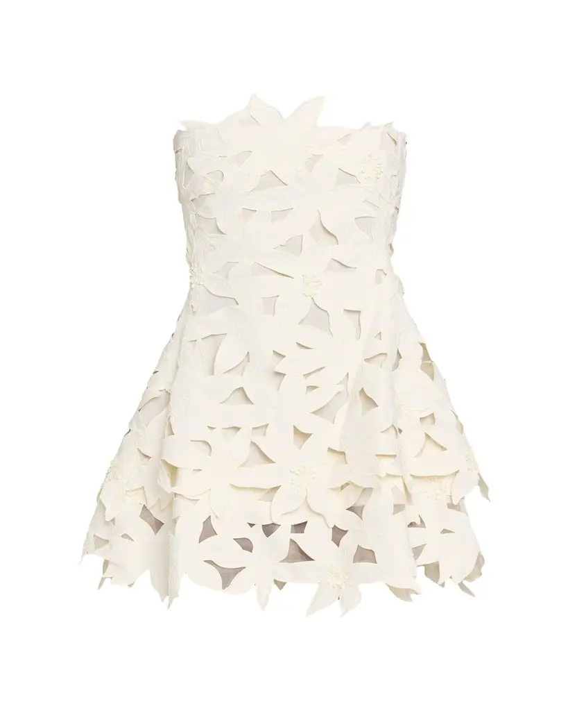 SIMKHAI Miri Floral Embroidered Mini Dress | Image 1 SIMKHAI Miri Floral Embroidered Mini Dress | Image 1