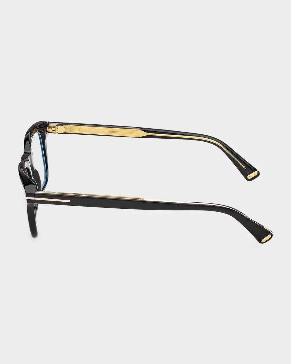 Tom Ford Men's Acetate Square Blue-Block Optical Frames | Thumbnail 4