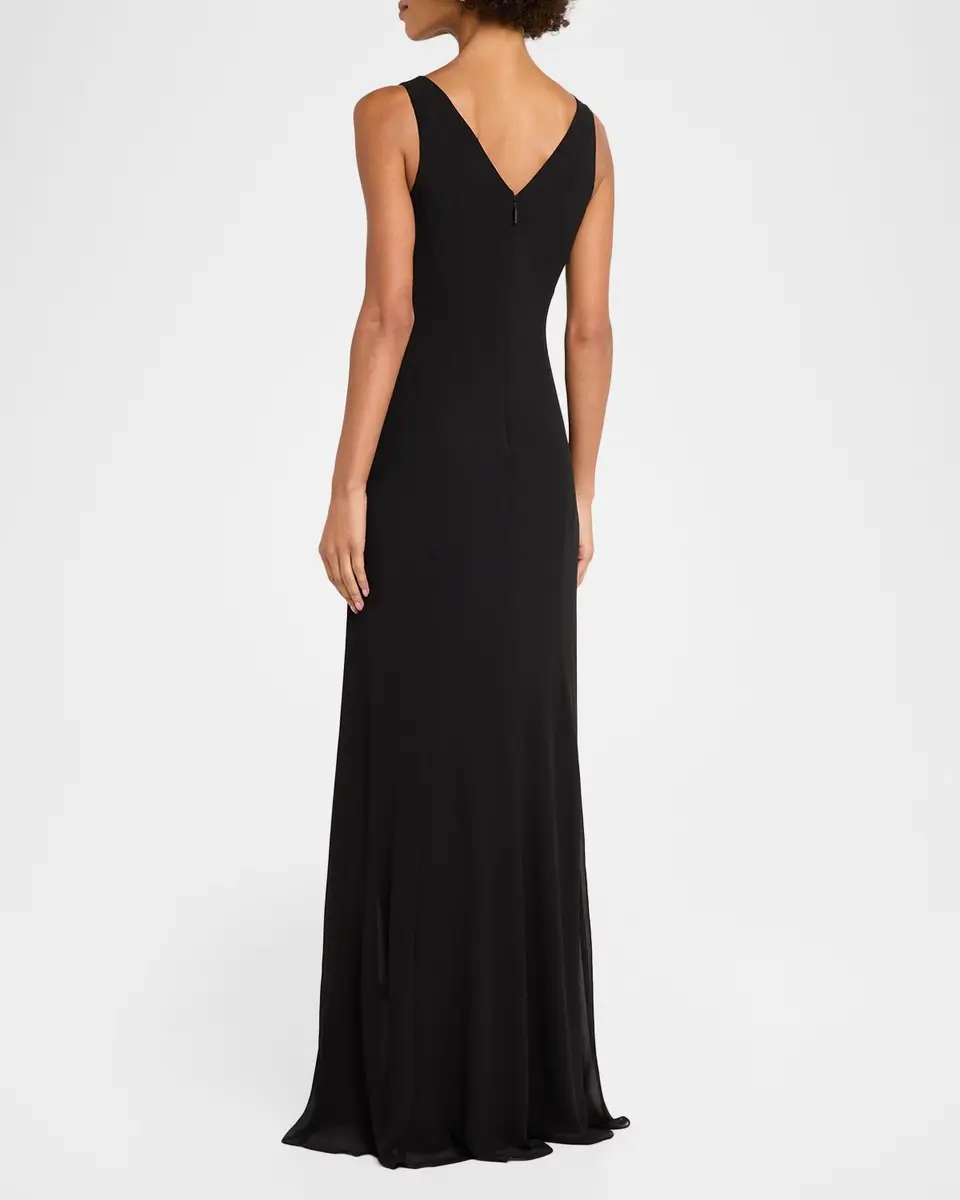 Jason Wu Collection Plunging Cowl-Neck Sleeveless Crepe Gown | Thumbnail 3 Jason Wu Collection Plunging Cowl-Neck Sleeveless Crepe Gown | Thumbnail 3