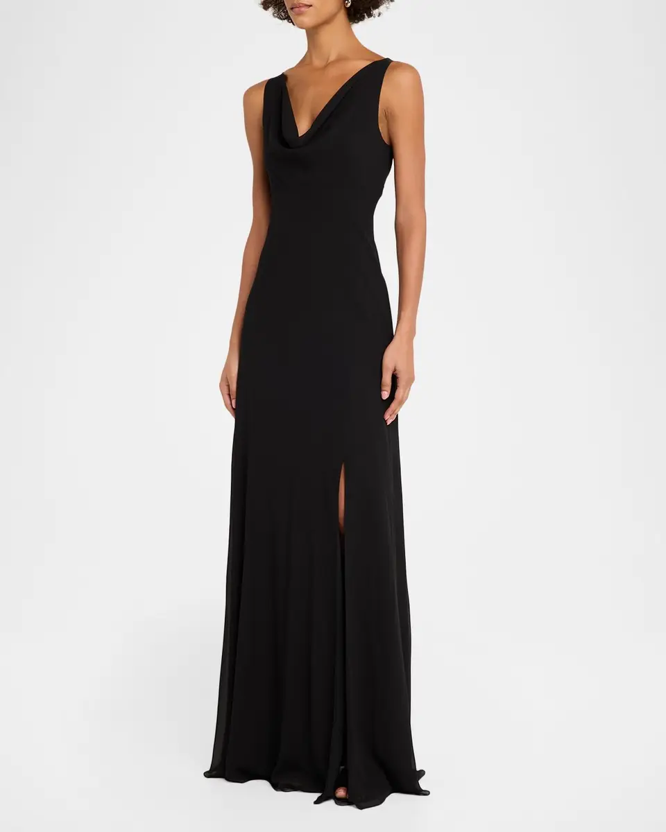 Jason Wu Collection Plunging Cowl-Neck Sleeveless Crepe Gown | Thumbnail 4 Jason Wu Collection Plunging Cowl-Neck Sleeveless Crepe Gown | Thumbnail 4