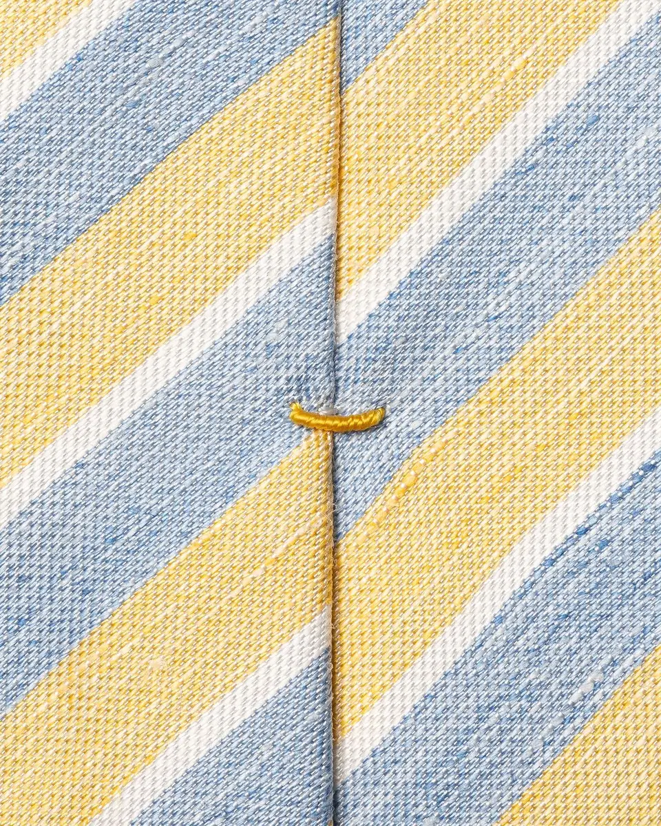 Eton Men's Linen and Silk Diagonal Stripe Tie | Thumbnail 3 Eton Men's Linen and Silk Diagonal Stripe Tie | Thumbnail 3