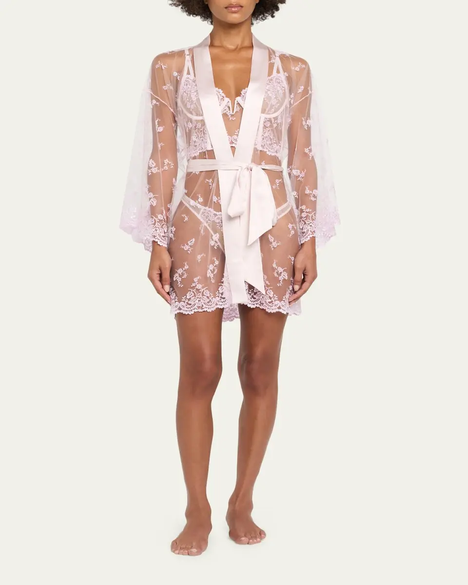 Kiki de Montparnasse Juliette Embroidered Lace Robe | Thumbnail 2 Kiki de Montparnasse Juliette Embroidered Lace Robe | Thumbnail 2