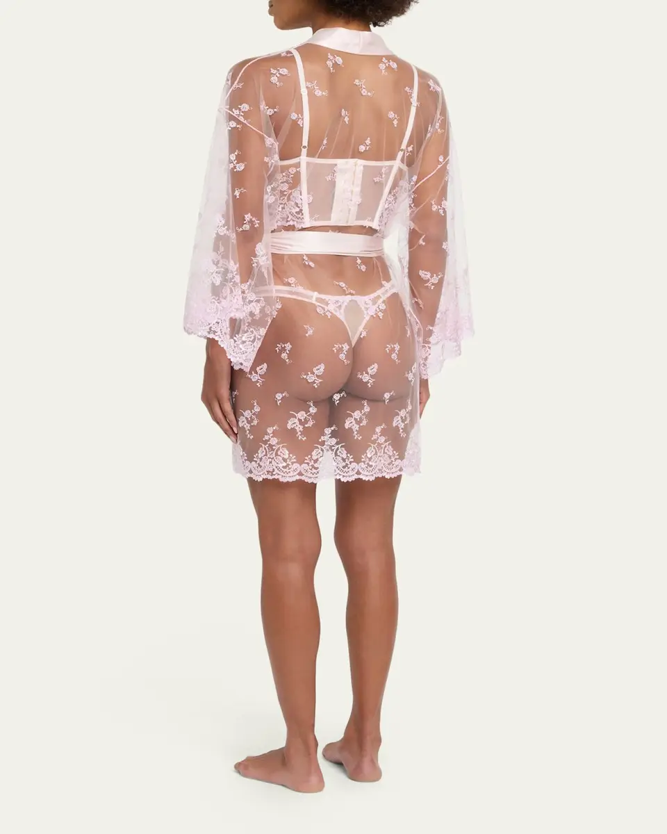 Kiki de Montparnasse Juliette Embroidered Lace Robe | Thumbnail 3 Kiki de Montparnasse Juliette Embroidered Lace Robe | Thumbnail 3