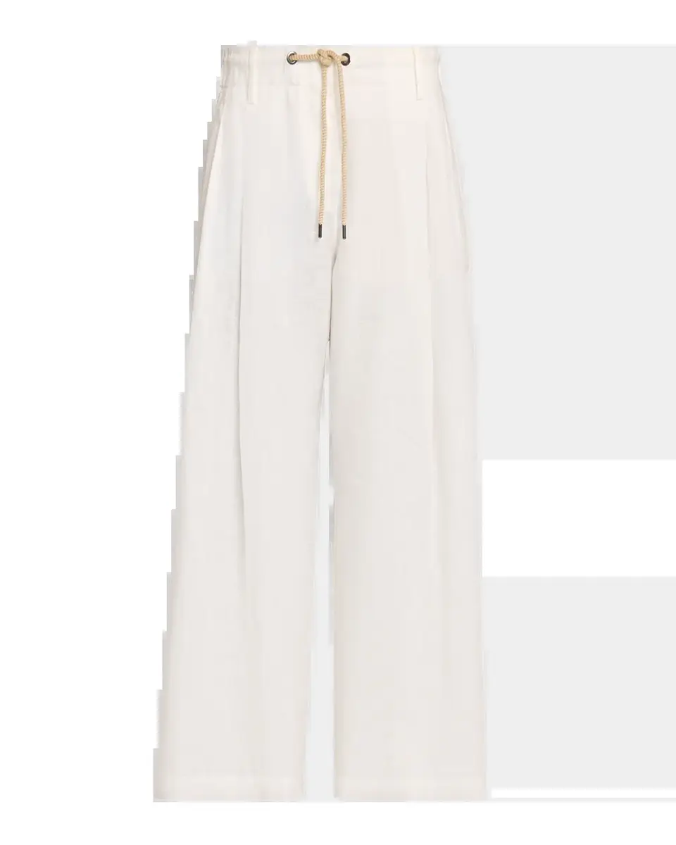 Brunello Cucinelli Drawstring Wide-Leg Linen-Blend Pants | Thumbnail 2 Brunello Cucinelli Drawstring Wide-Leg Linen-Blend Pants | Thumbnail 2