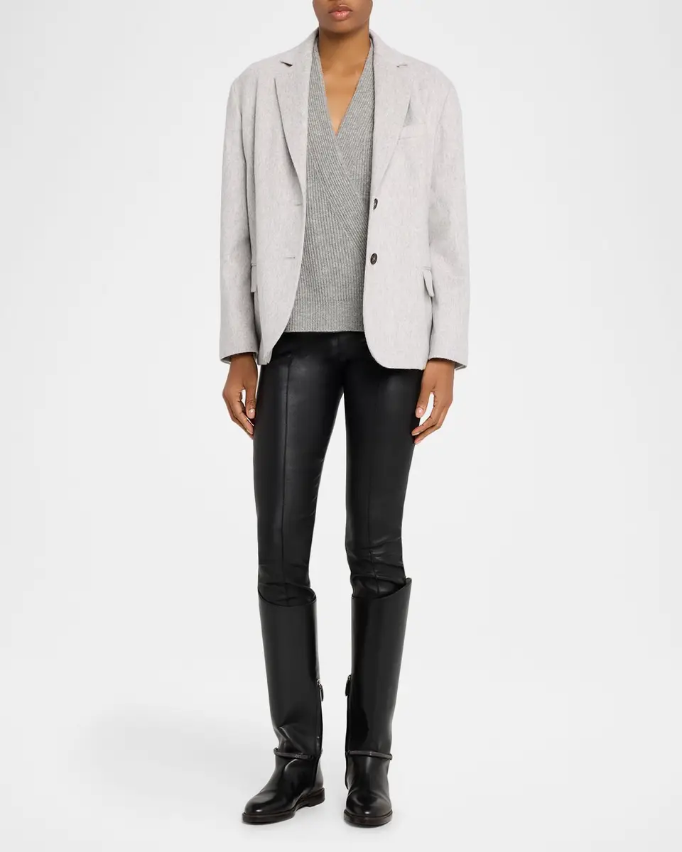 Brunello Cucinelli Cashmere Rib Wrap Vest | Thumbnail 2 Brunello Cucinelli Cashmere Rib Wrap Vest | Thumbnail 2