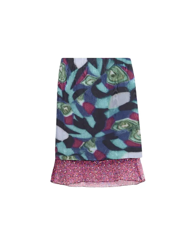 Dries Van Noten Layered Moire Midi Skirt | Image 1 Dries Van Noten Layered Moire Midi Skirt | Image 1