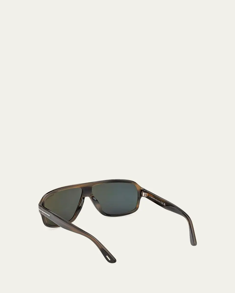Tom Ford Men's William-02 Acetate Rectangle Sunglasses | Thumbnail 3
