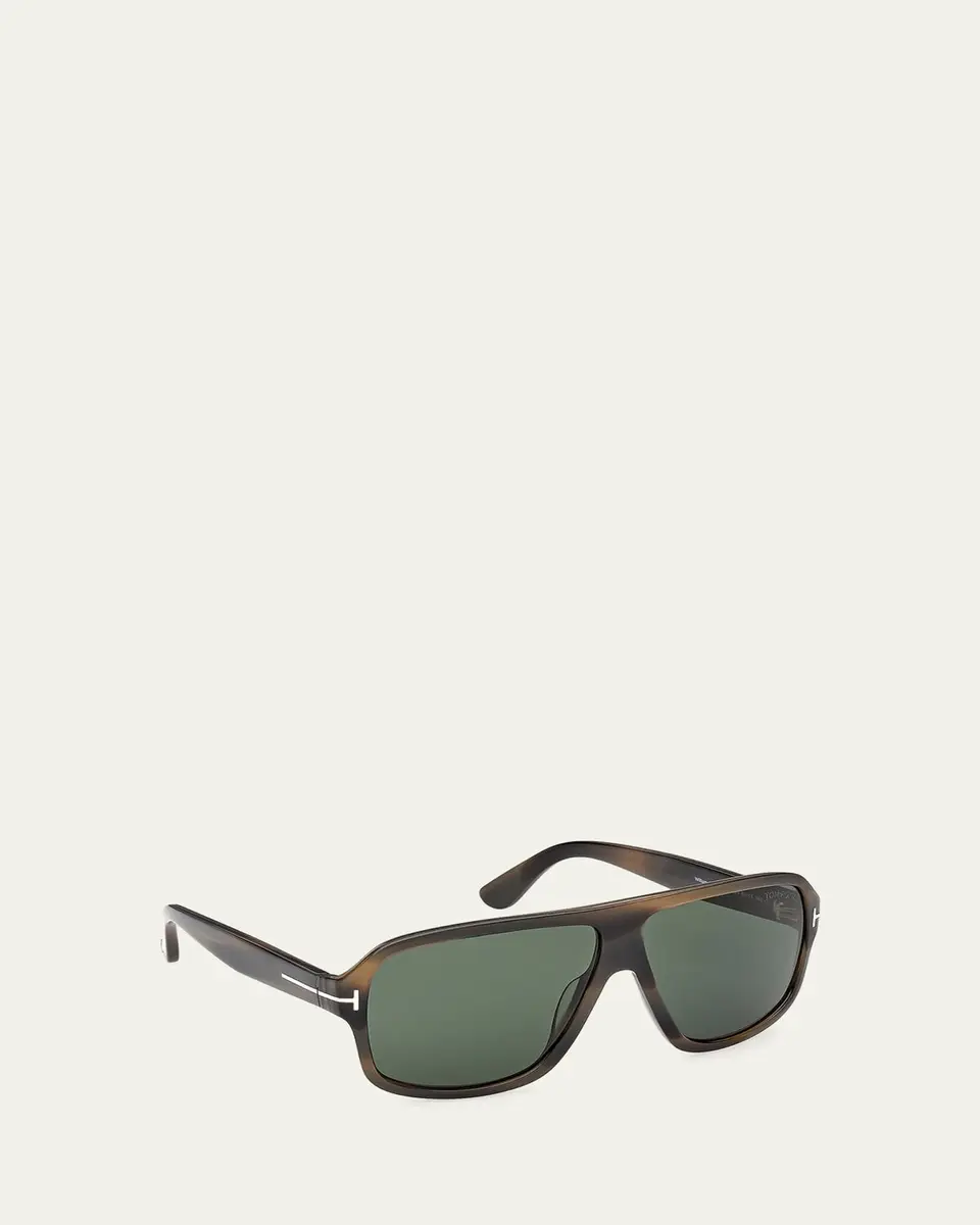 Tom Ford Men's William-02 Acetate Rectangle Sunglasses | Thumbnail 5