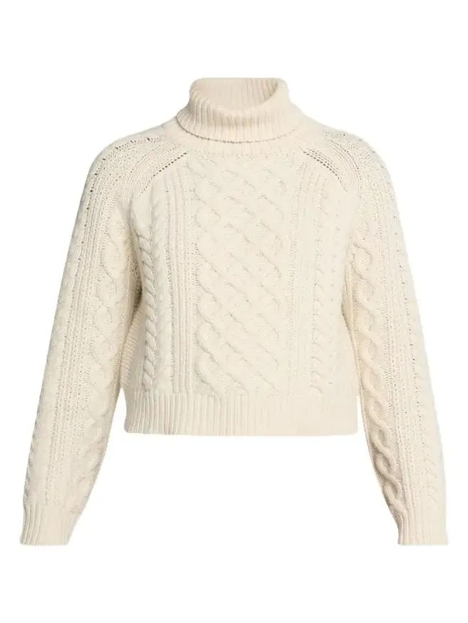 Ezren Cable-Knit Wool Turtleneck Sweater Ezren Cable-Knit Wool Turtleneck Sweater